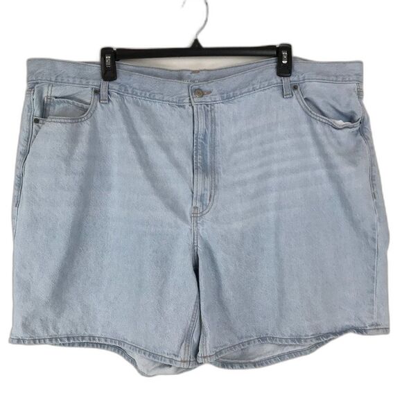 Old Navy High Rise Slouchy Straight Denim Shorts Womens Plus Size 26 100% Cotton - Picture 1 of 9